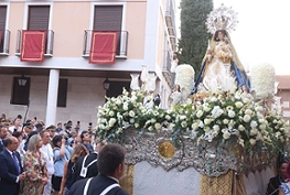 Patrona de la ciudad en la procesión de la Virgen de la Antigua