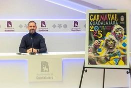 Santiago López Pomeda, concejal de Festejos presenta el Carnaval de Guadalajara 2025