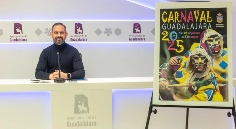 Santiago López Pomeda, concejal de Festejos presenta el Carnaval de Guadalajara 2025