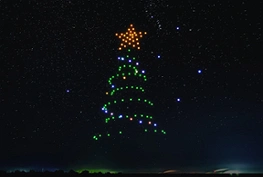 Espectáculo navideño de drones llamado Mágica Navidad