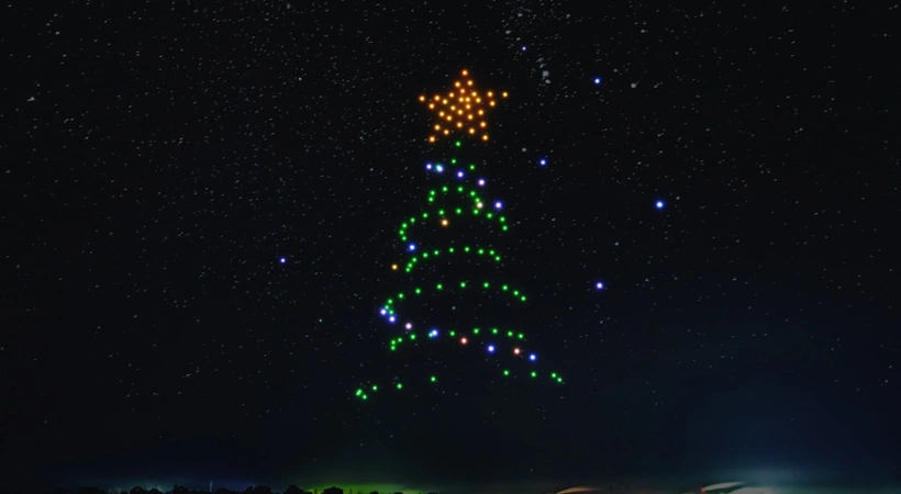 Espectáculo navideño de drones llamado Mágica Navidad