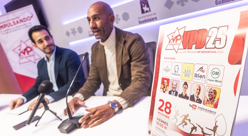 Armengol Engonga, Concejal de Deportes junto al presidente y fundador de la Asociación VIP Deportivo, Víctor Pablo Prado