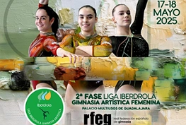 Cartel de la Liga Iberdrola de gimnasia artística femenina en 17 y 18 de mayo de 2025