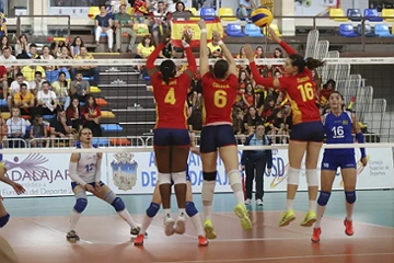 Liga Europea de voleibol. Partido España-Ucrania