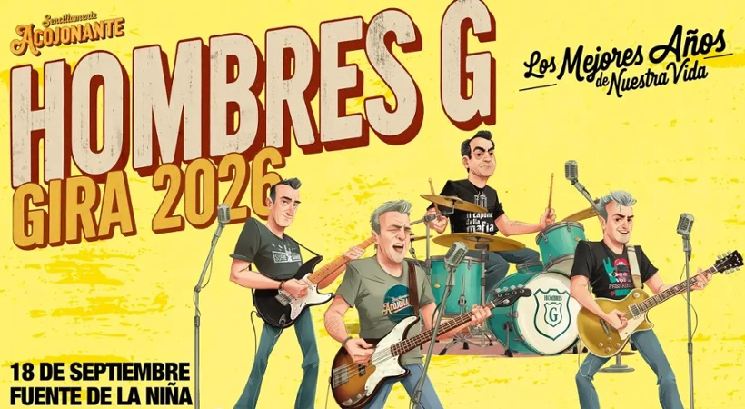 Cartel de la gira Los Mejores Años de Nuestra Vida 2026 de Hombres G