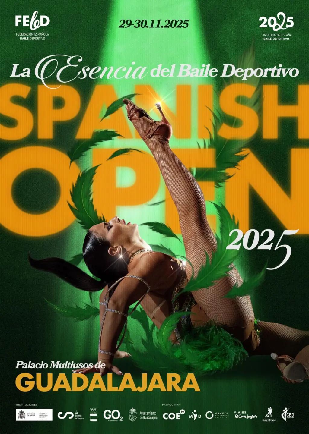 La esencia del baile deportivo Spanish Open 2025 en el Palacio Multiusos de Guadalajara