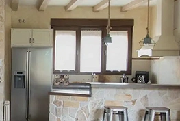 Cocina de la casa rural La Musical