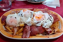 Plato de la carta del restaurante La Curva