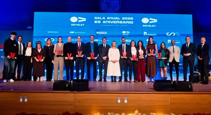 Guadalajara celebra la Gala Anual del Voleibol 2025 en el marco del 65 aniversario de la RFEVB