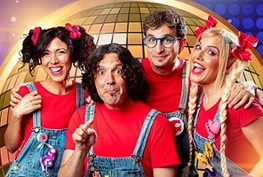 Cartel CantaJuego Mega Hits Solidario Guadalajara, Martes 6 de enero en el Teatro Buero Vallejo 18:00h. Entrada solidaria. A favor de Cáritas Diocesana Sigüenza-Guadalajara y de la Asociación Vasija. Venta online: 3€+0,30€ de gastos de gestión en entradas.ibercaja.es Venta física: 3€ en la taquilla del Teatro Buero Vallejo los días 23, 26 y 30 de diciembre y 2 de enero, en horario de 10:30 h. a 12:30h. y de 18:00h. a 20:00h.