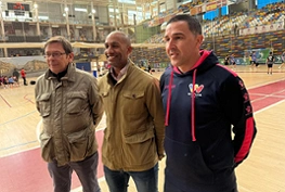Armengol Engonga en la Presentación de la Junior Handball Cup